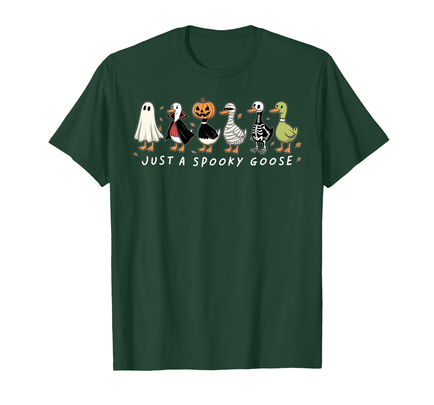 Just A Spooky Goose Halloween Silly Goose Funny Halloween T-Shirt