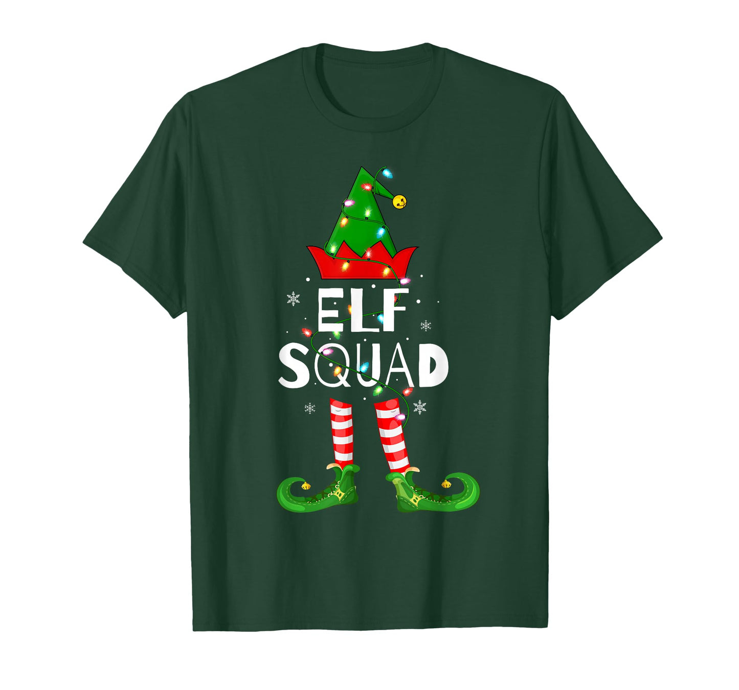 Elf Squad Xmas Matching Family Pajamas Funny Elf Christmas T-Shirt