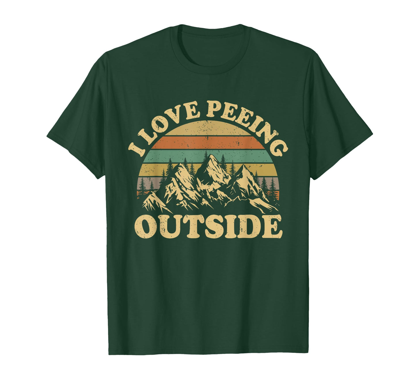 Retro I Love Peeing Outside Camping Hiking Camper Men Women T-Shirt