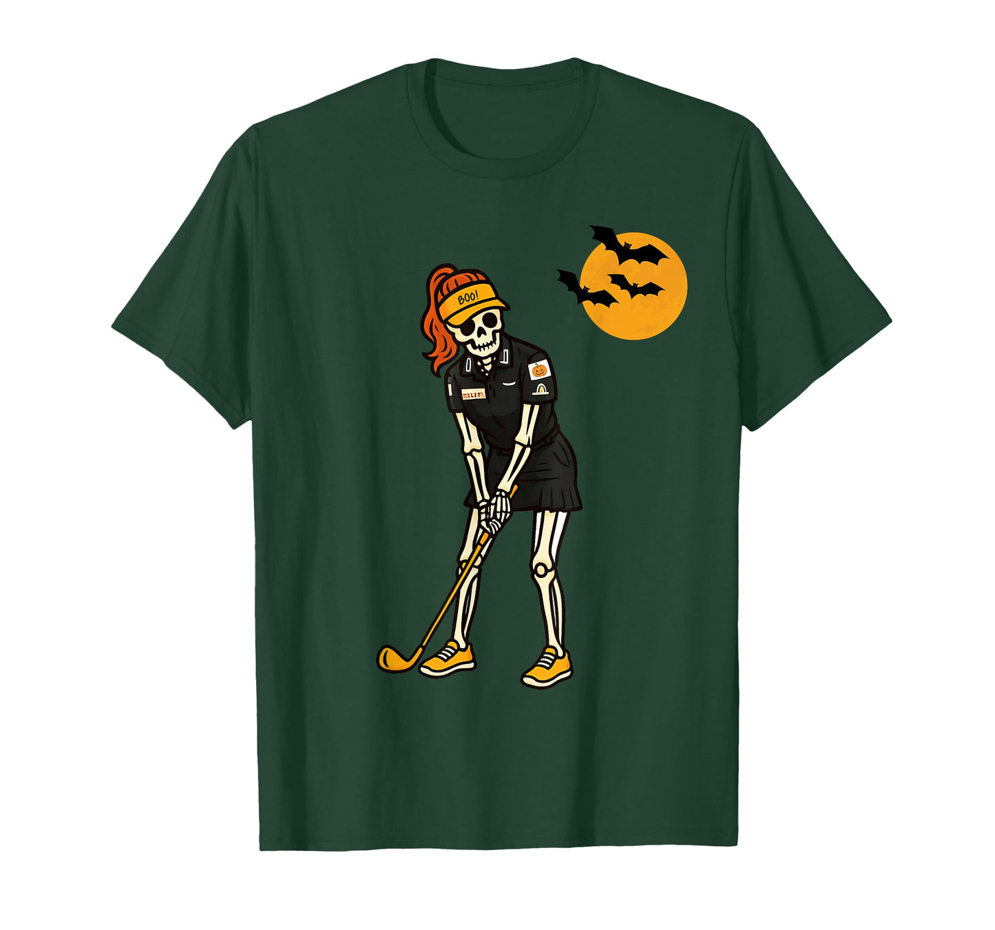 Halloween Golf Skeleton Vintage Funny Golf Halloween T-Shirt