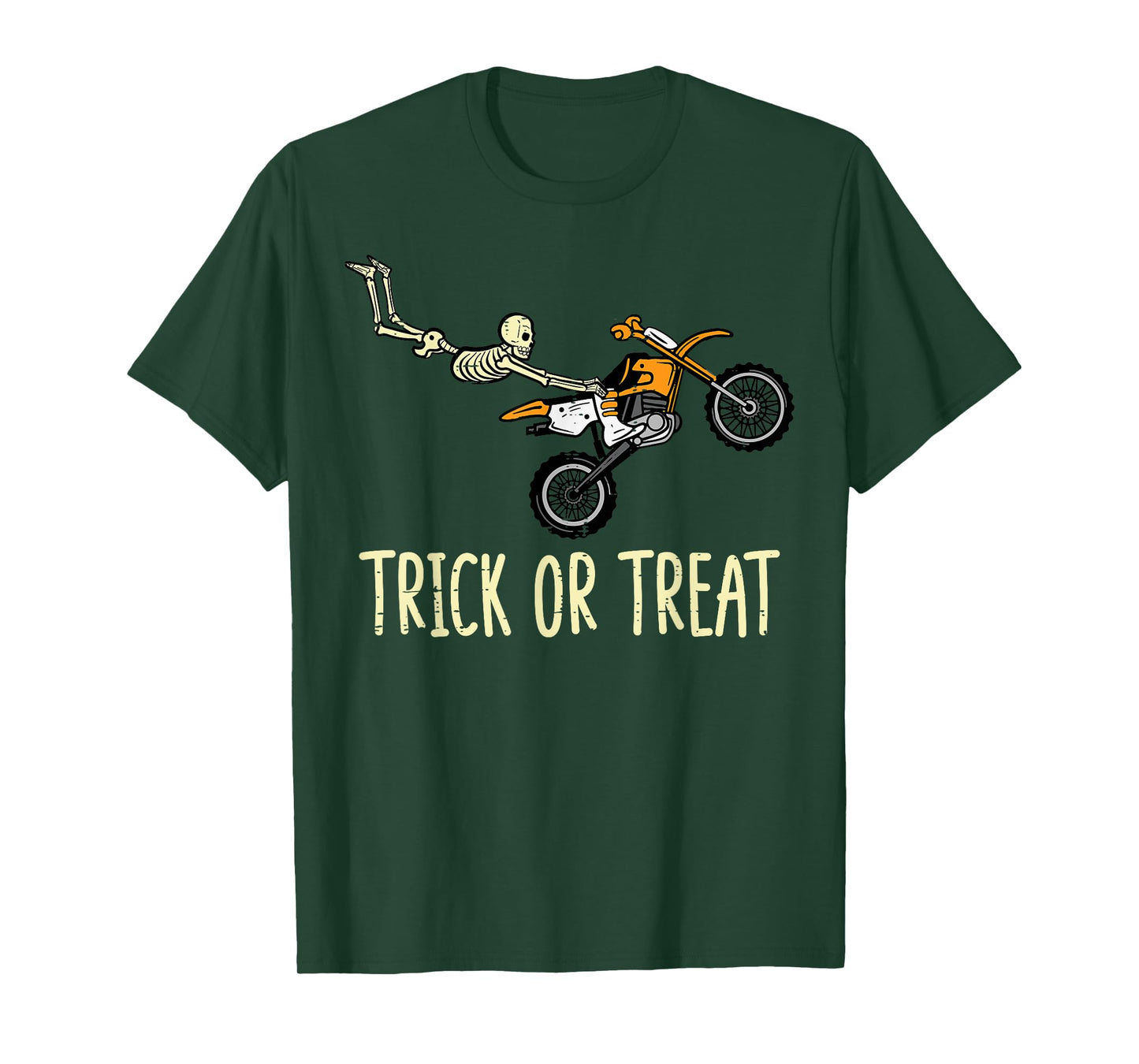 Skeleton Motocross Seat Grab Stunt Halloween Horror Funny T-Shirt