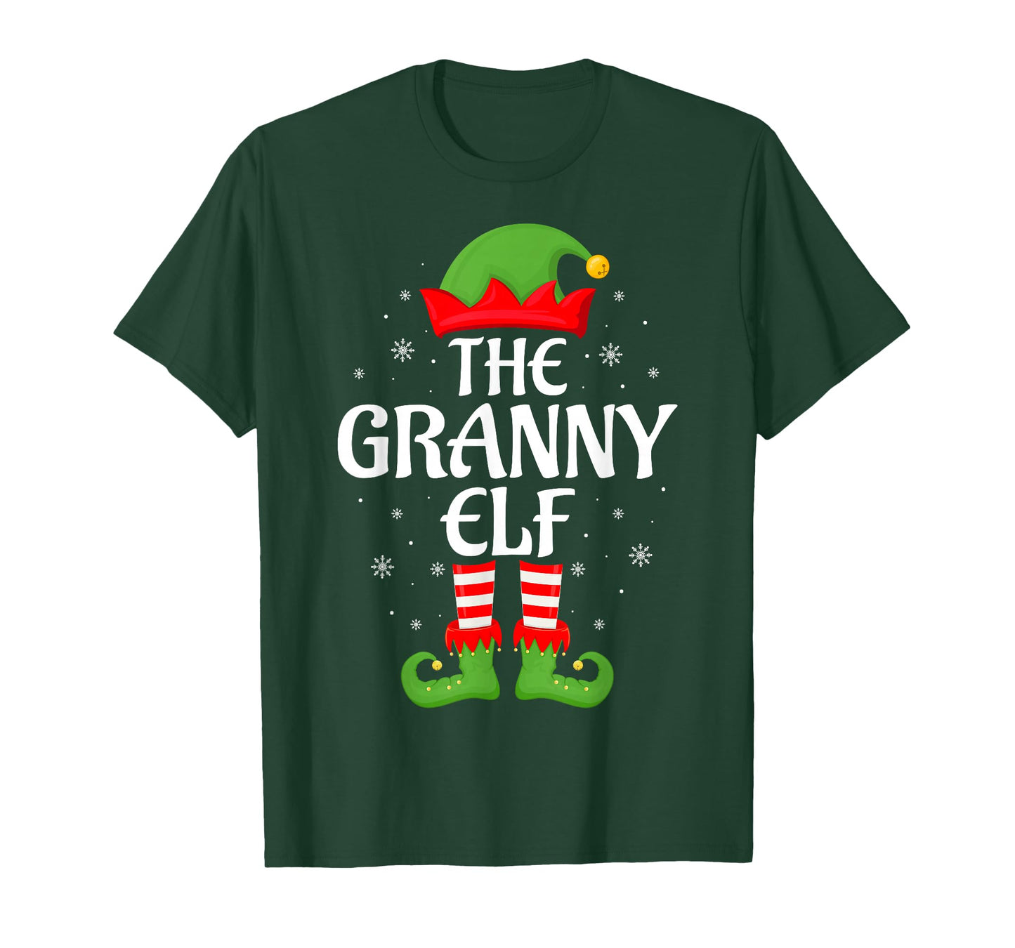 Granny Elf Xmas Family Matching Elf Squad Christmas Women T-Shirt