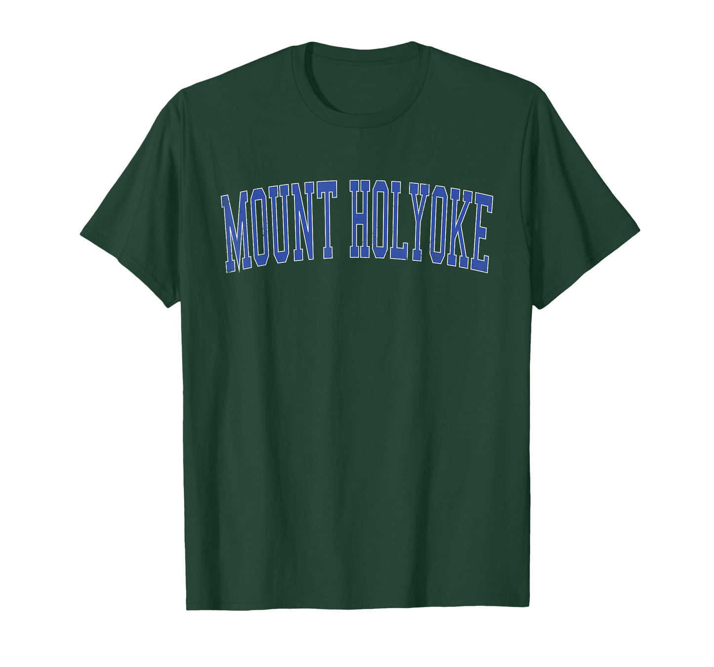 Vintage Mount Holyoke Distressed Blue Varsity Style T-Shirt