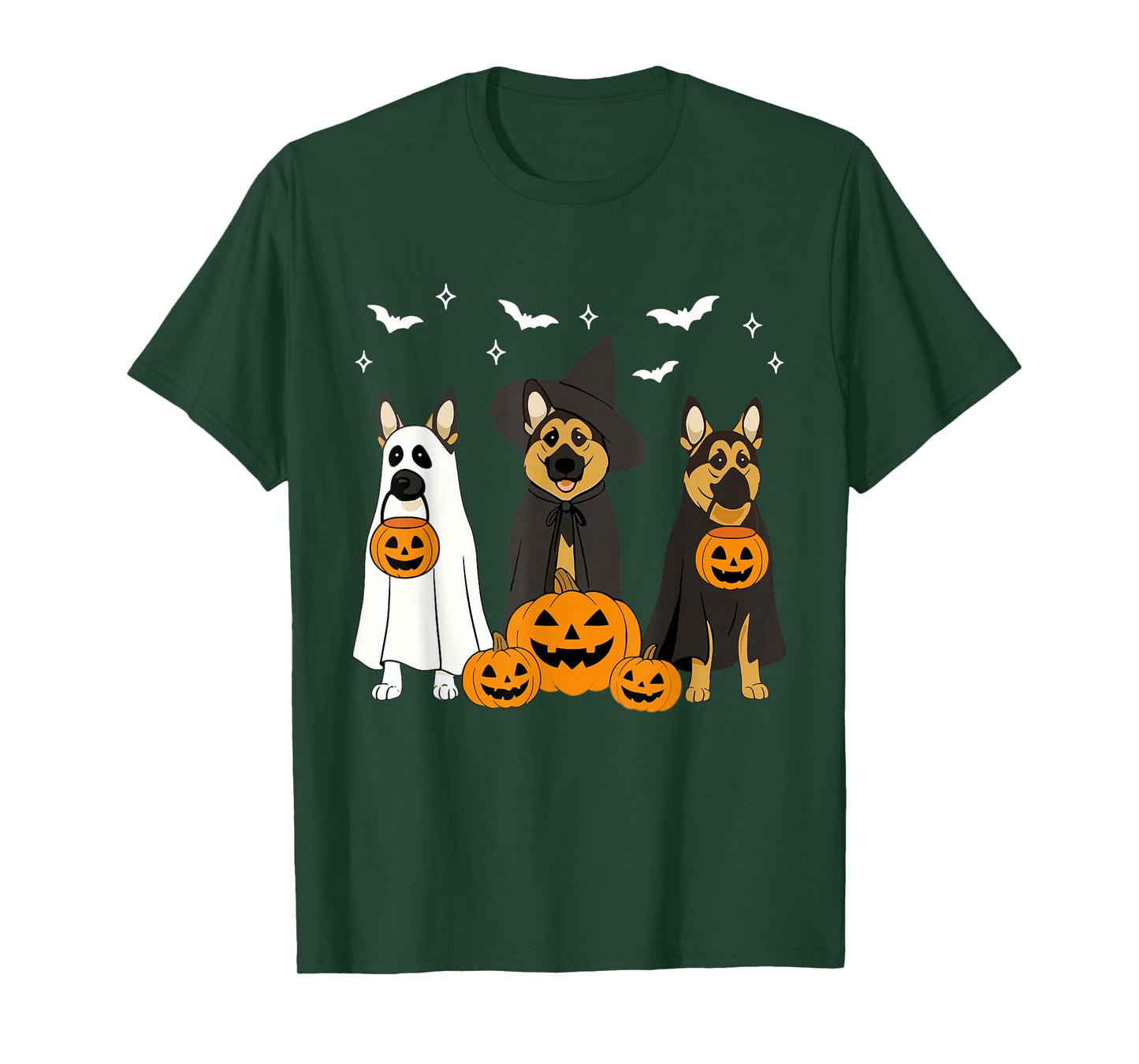 Witch German Shepherd Halloween German Shepherd Dog Mom T-Shirt