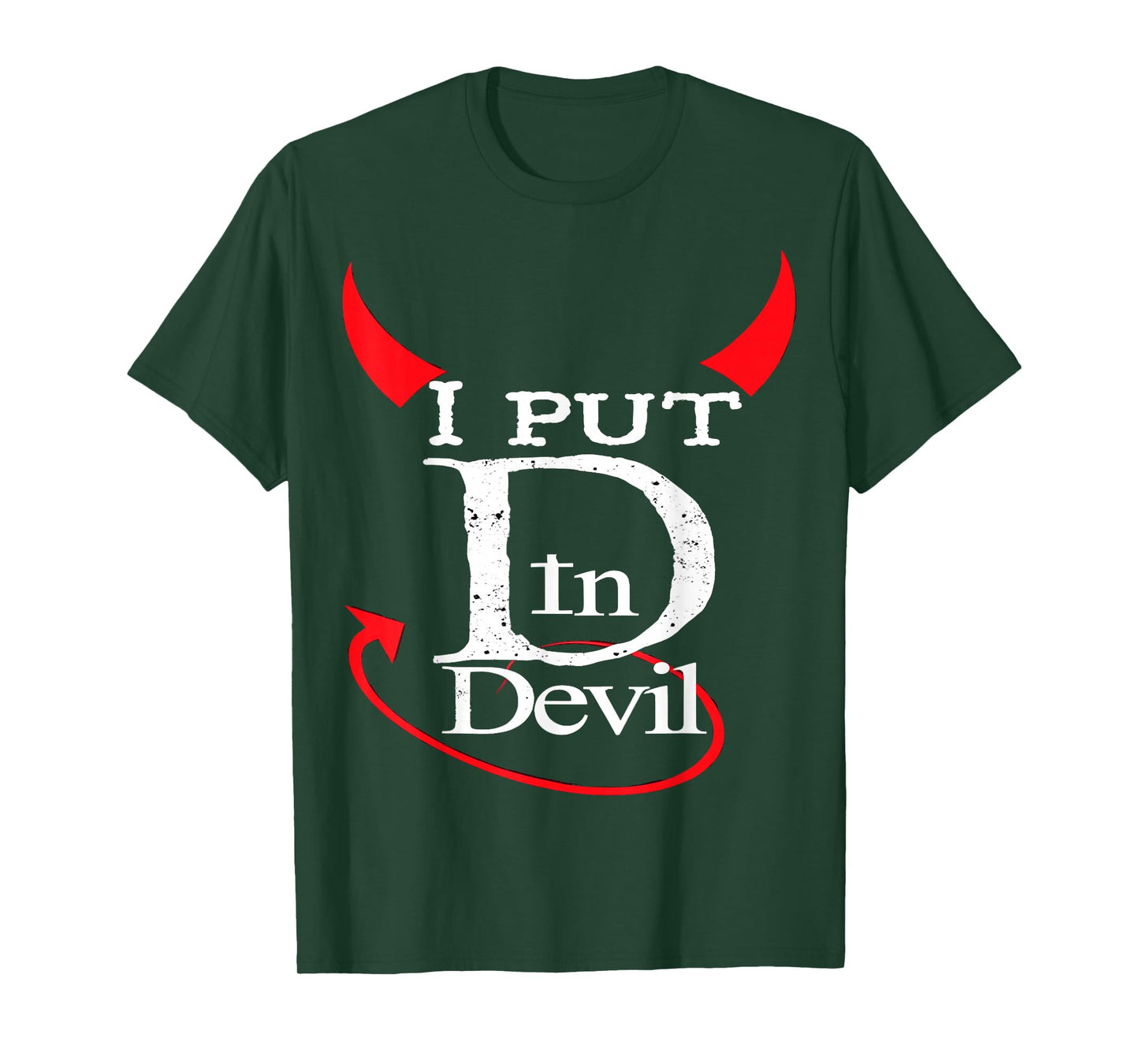 I Put D In Devil Funny Halloween Matching Couple Costume T-Shirt