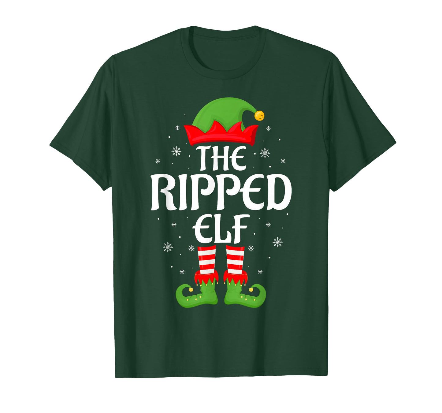Ripped Elf Xmas Family Matching Elf Squad Christmas T-Shirt