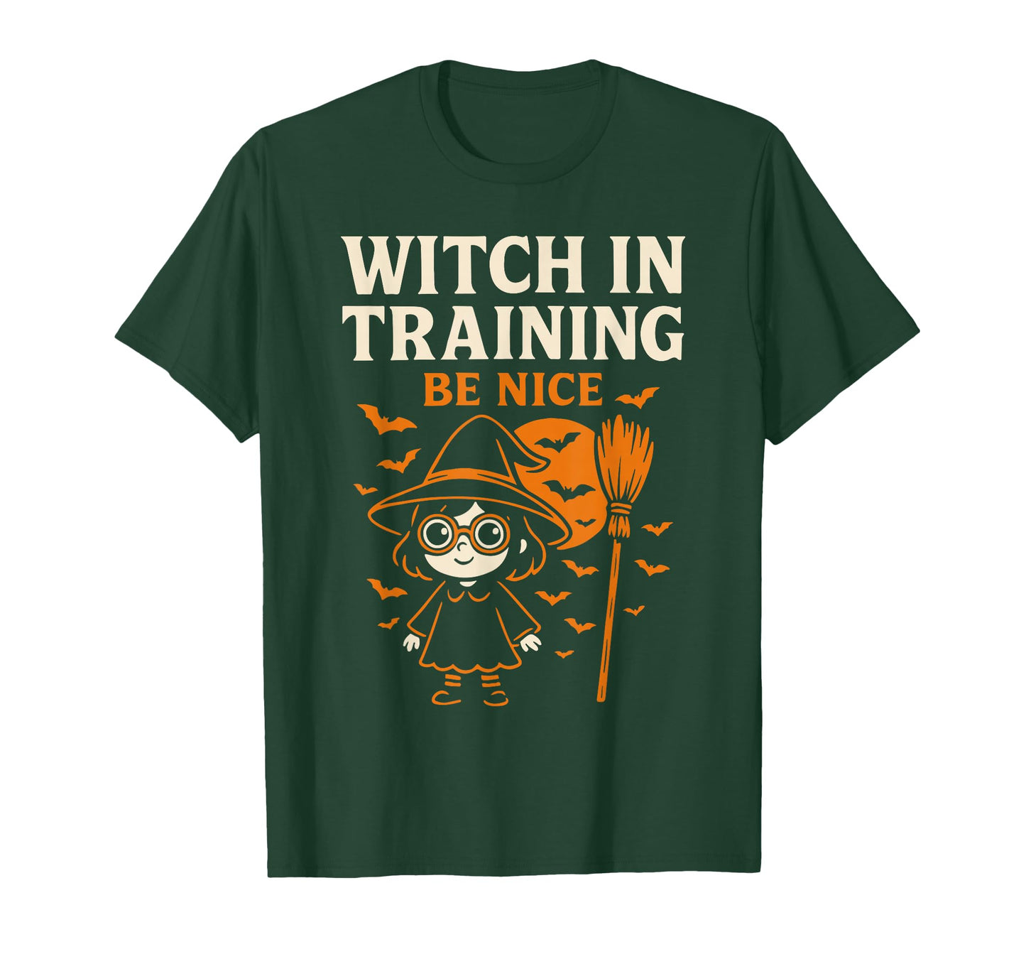 Witch in Training Be Nice Halloween Costume T-Shirt