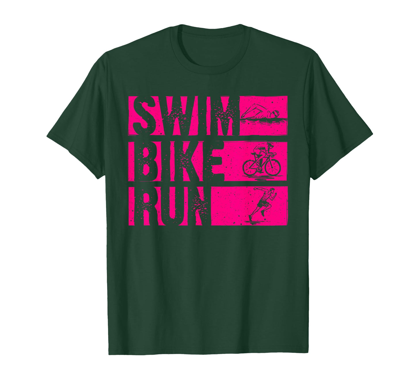 Funny Triathlon Swim Bike Run Design Men Women Triathletes T-Shirt