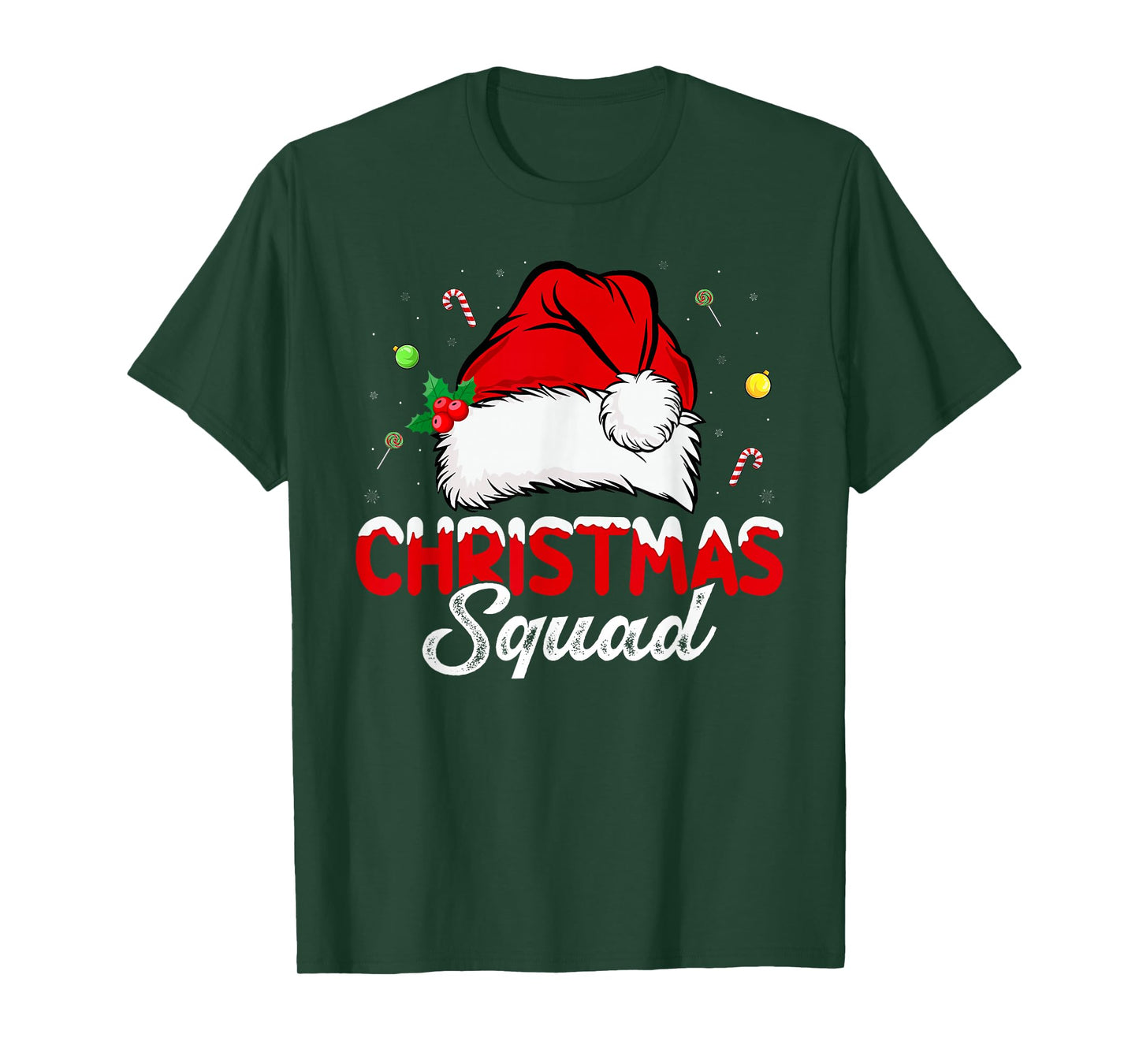 Matching Family Group Santa Christmas Squad Pajamas T-Shirt