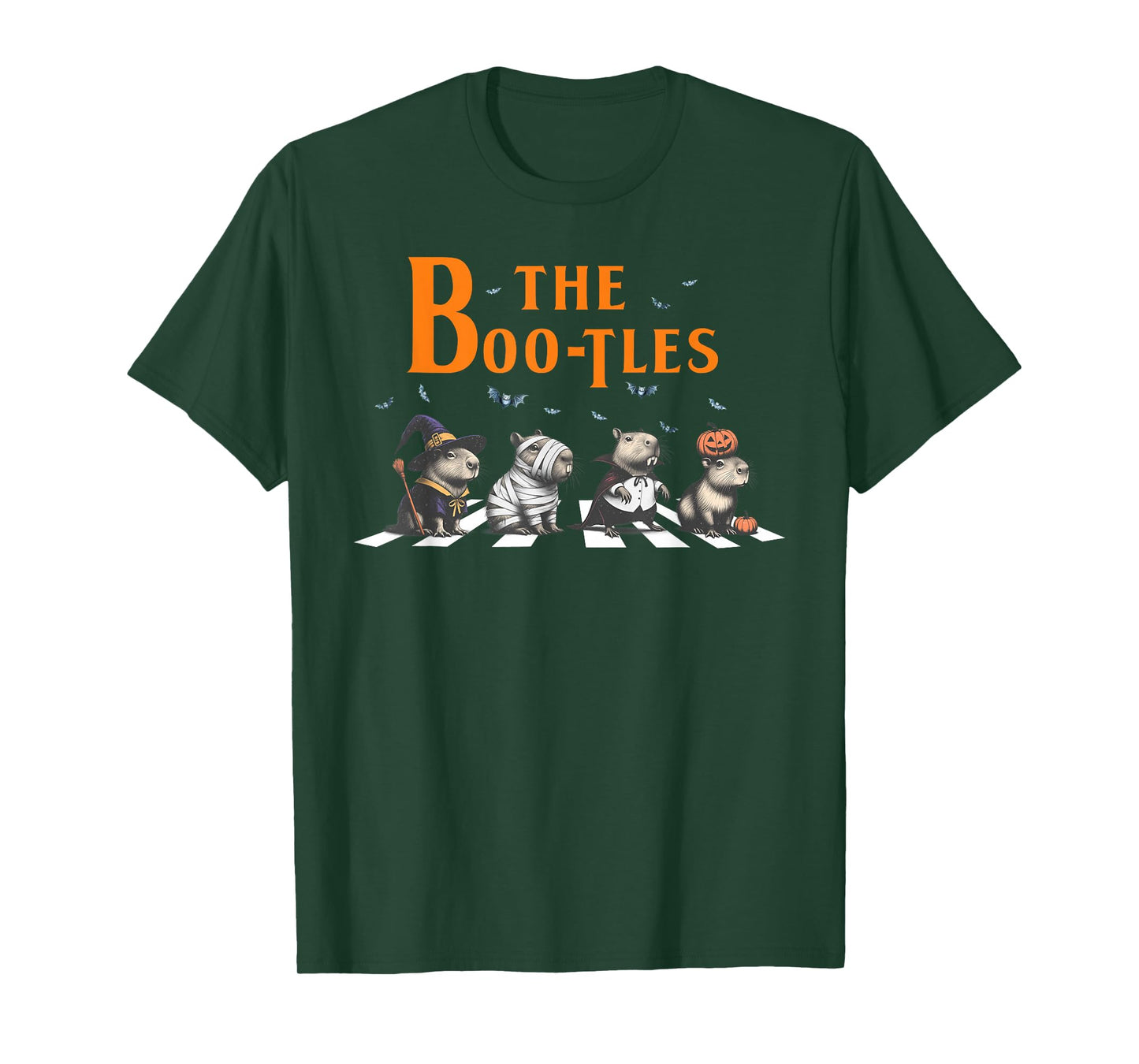 The Boo-Tles Capybara Halloween Pumpkin Mummy Witch Vampire T-Shirt