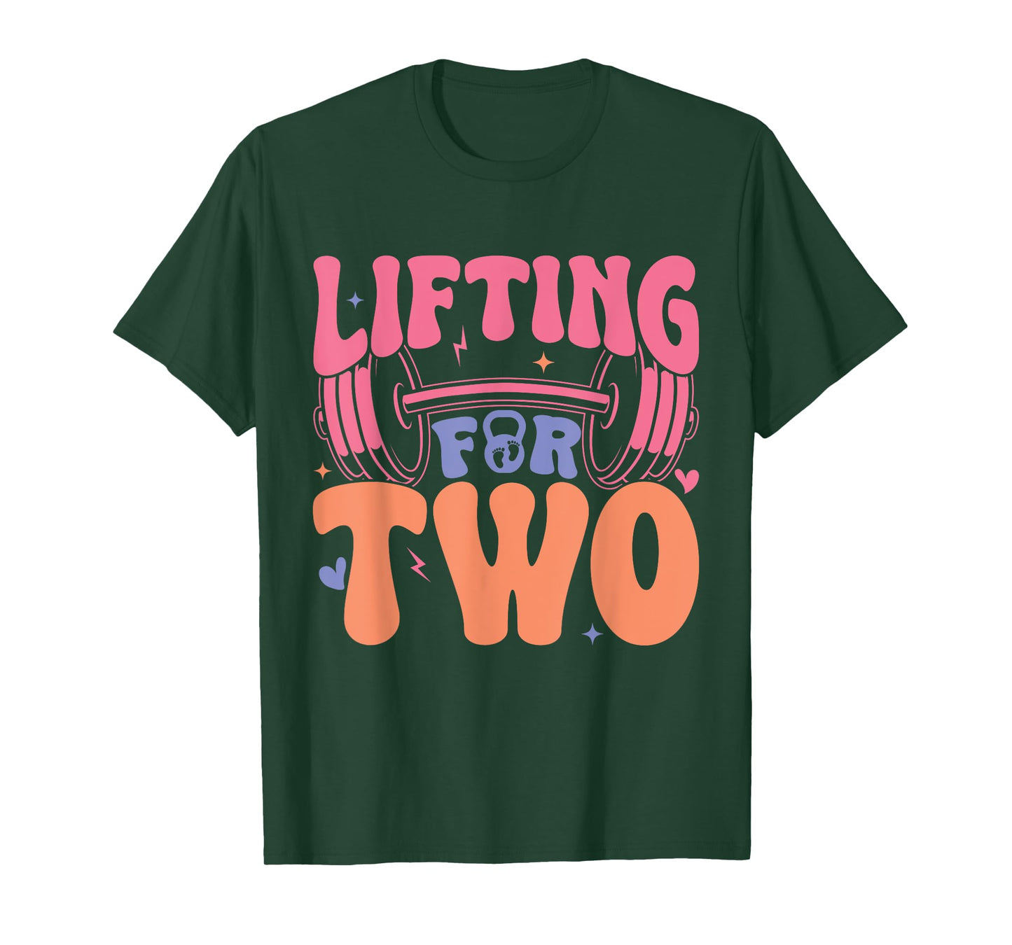 Lifting Two Pregnancy Expecting Gender Fitness Gym Workout T-Shirt