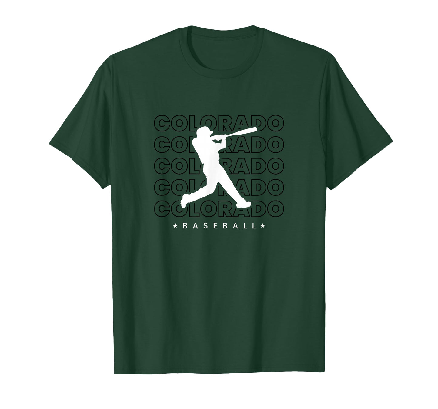 Colorado Baseball Minimalist Retro Player Baseball Lover T-Shirt