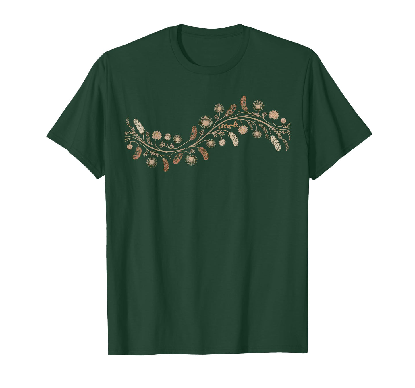 Floral Women TShirt Vintage Boho Wildflower Botanical Flower T-Shirt