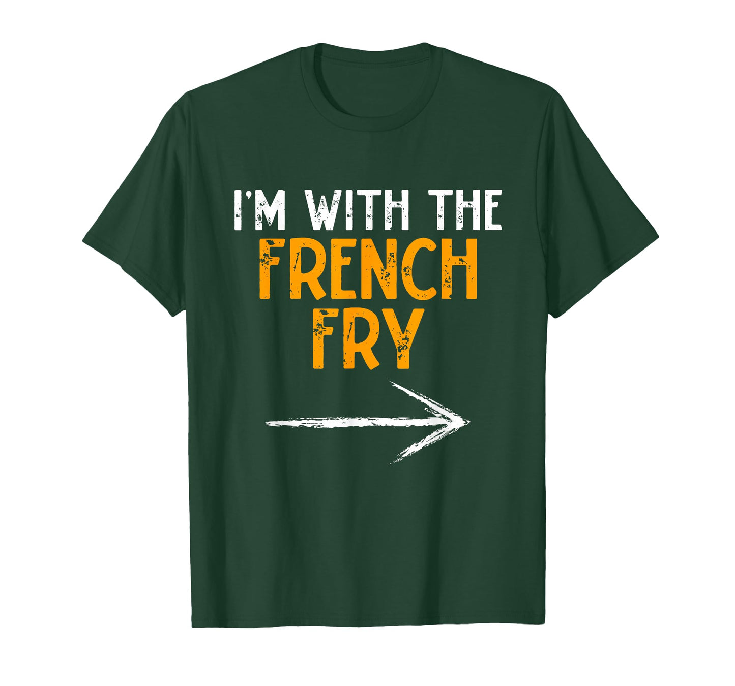 I’m With The French Fry Halloween Matching Couple Costume T-Shirt