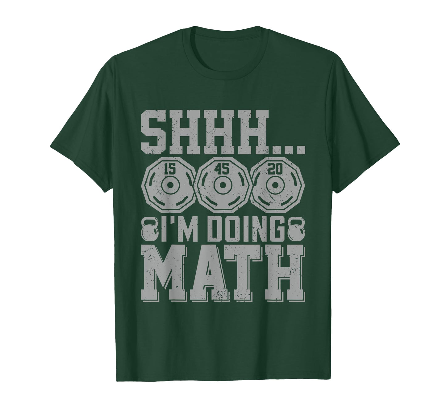 Shhh I'm Doing Math Funny Weight Lifting Workout Training T-Shirt