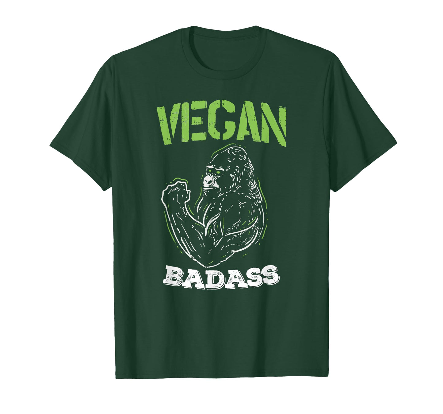 Vegan Badass Plant Powered Muscle Veggie Go Green Fitness T-Shirt