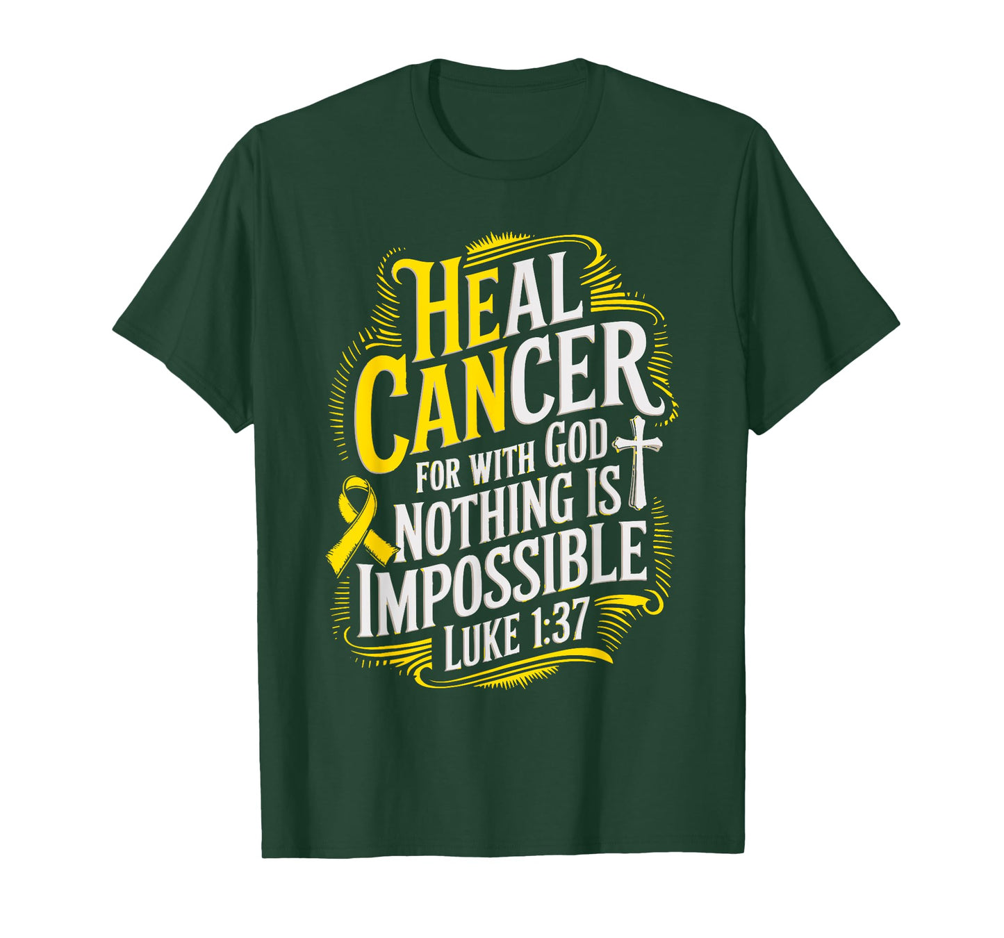 Heal Cancer Survivor Childhood Cancer Awareness T-Shirt