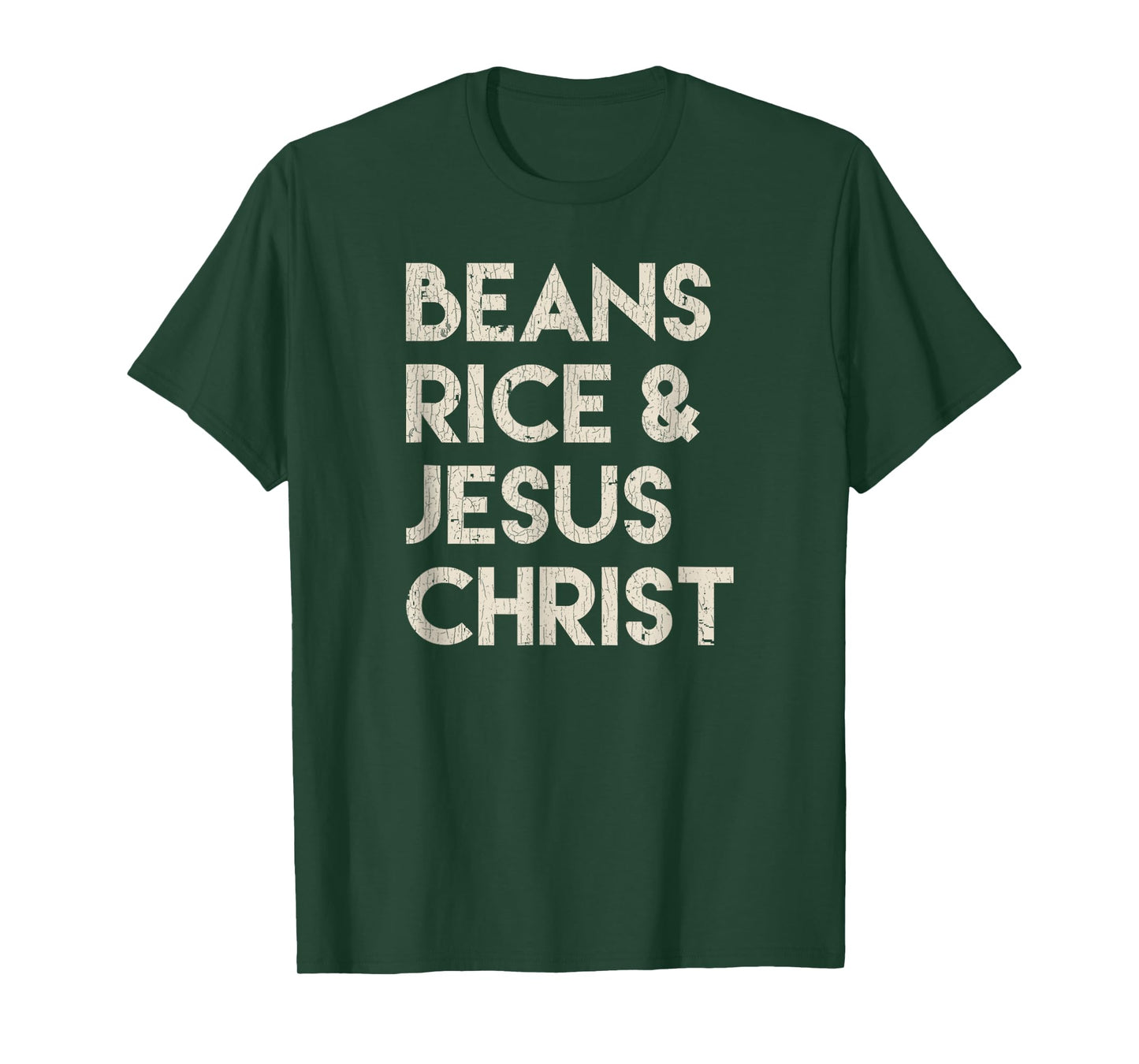 Vintage Retro Beans Rice & Jesus Christ T-Shirt