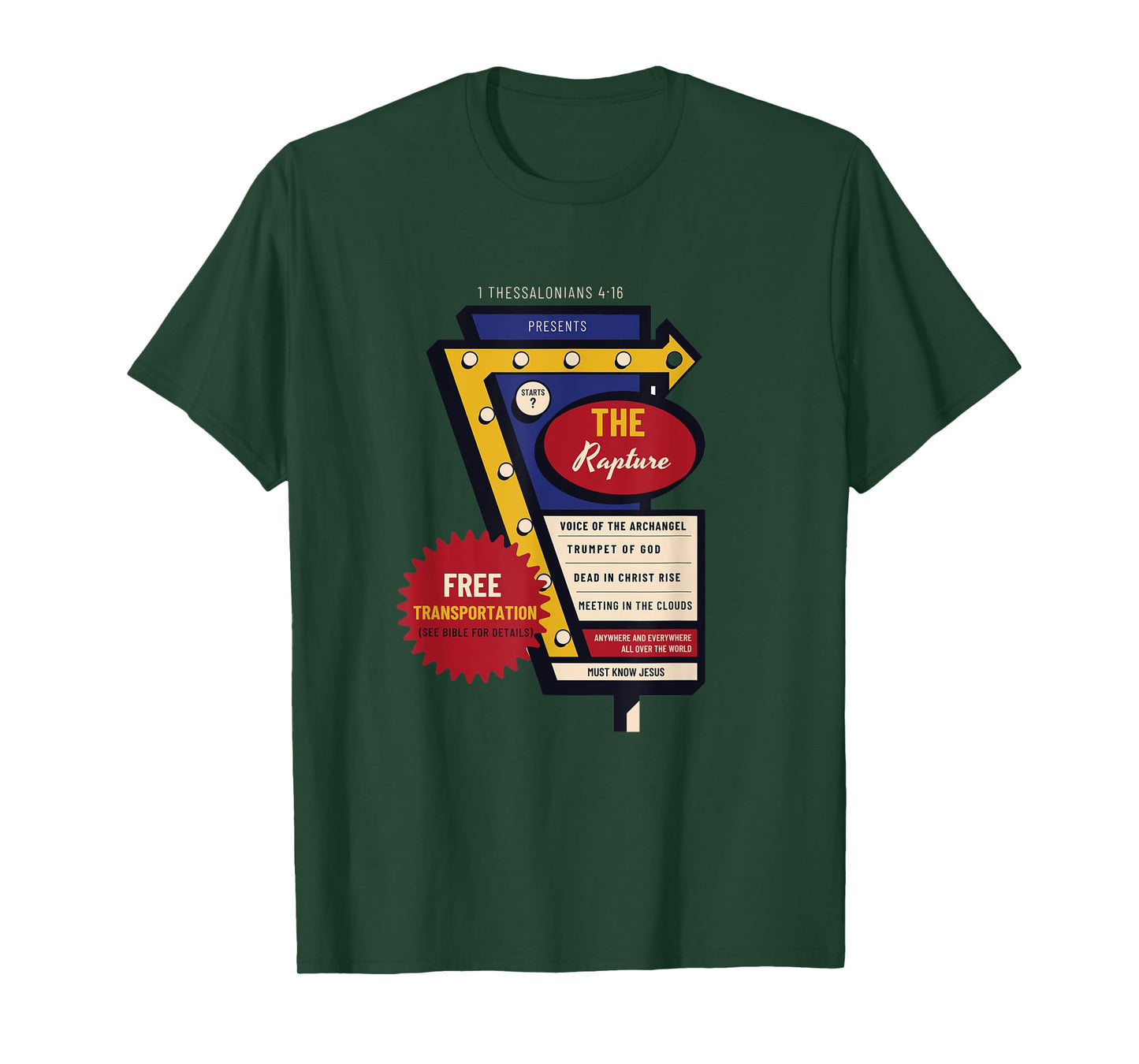 Jesus Is Coming Soon Funny Christian Rapture Bible Message T-Shirt