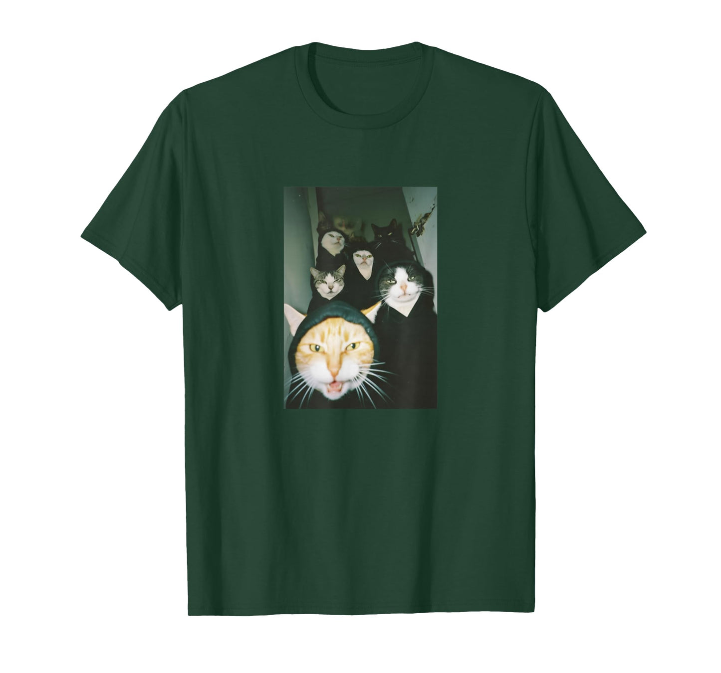 Funny Gangster Cats Thug Look Stare Cat Gang Meme T-Shirt