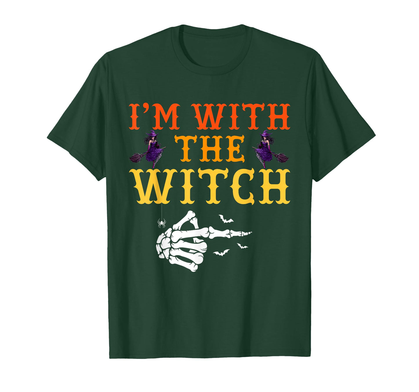 I'm with The Witch Couple Costume Halloween T-Shirt