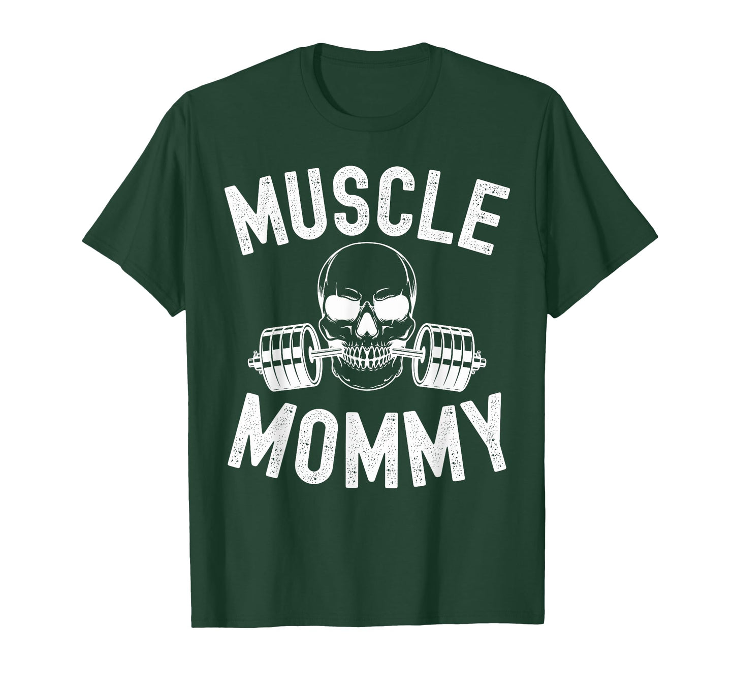 Muscle Mommy Weightlifter mom cool skull gym mother workout T-Shirt