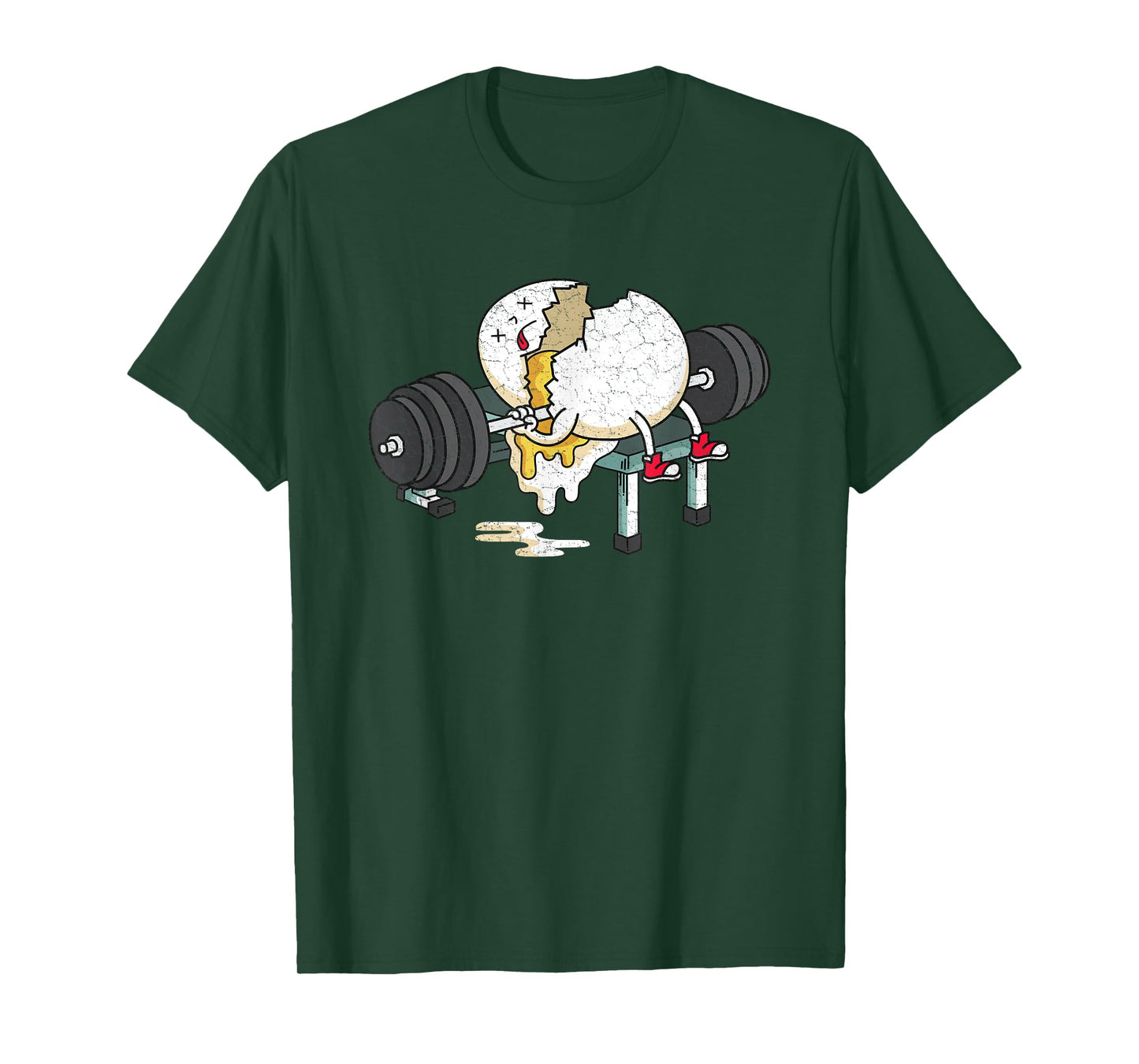 Funny Smashed Egg Fitness Gym Barbells Lifting Workout T-Shirt