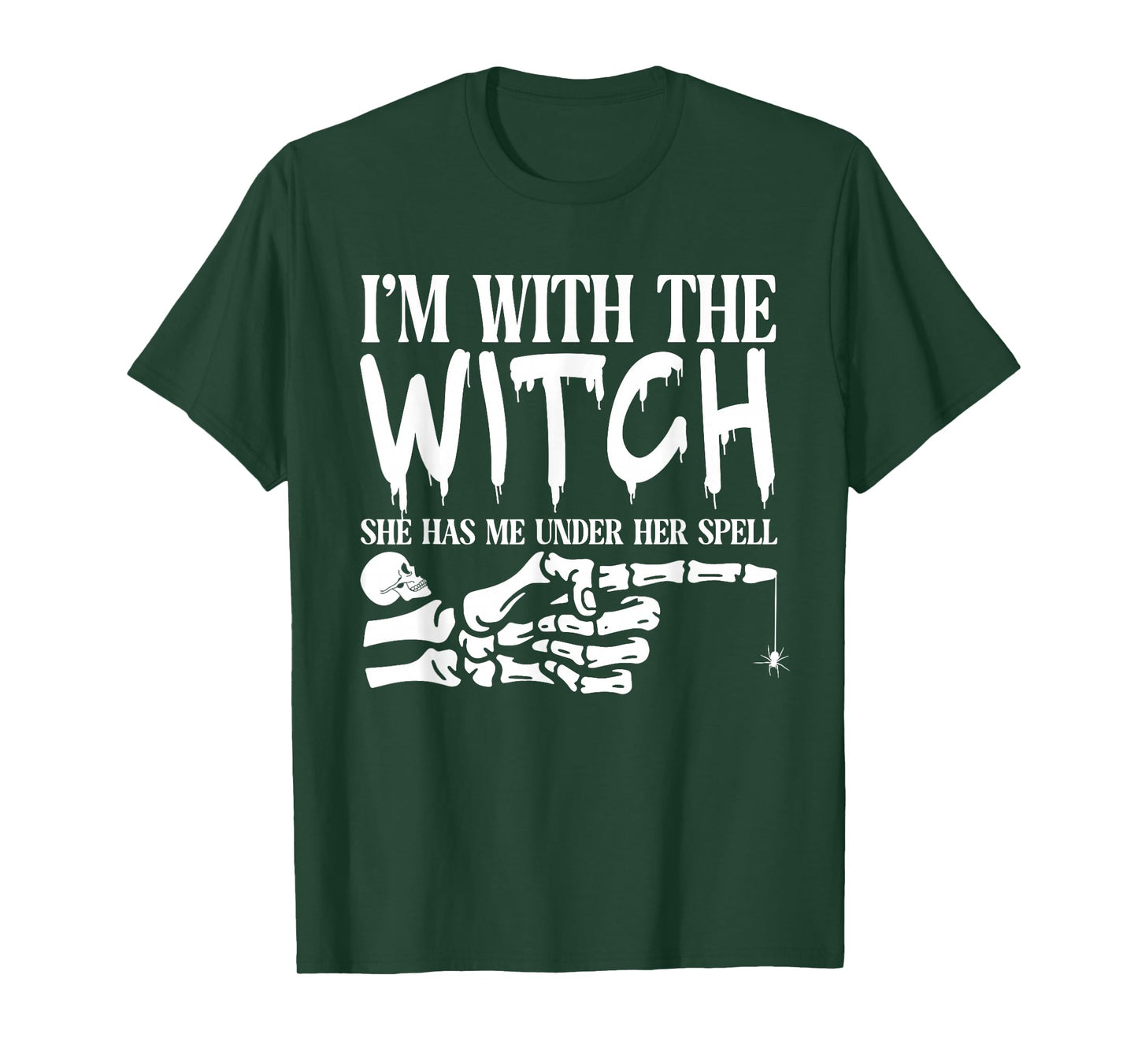 I'm with The Witch Funny Halloween Couple Costume Party T-Shirt