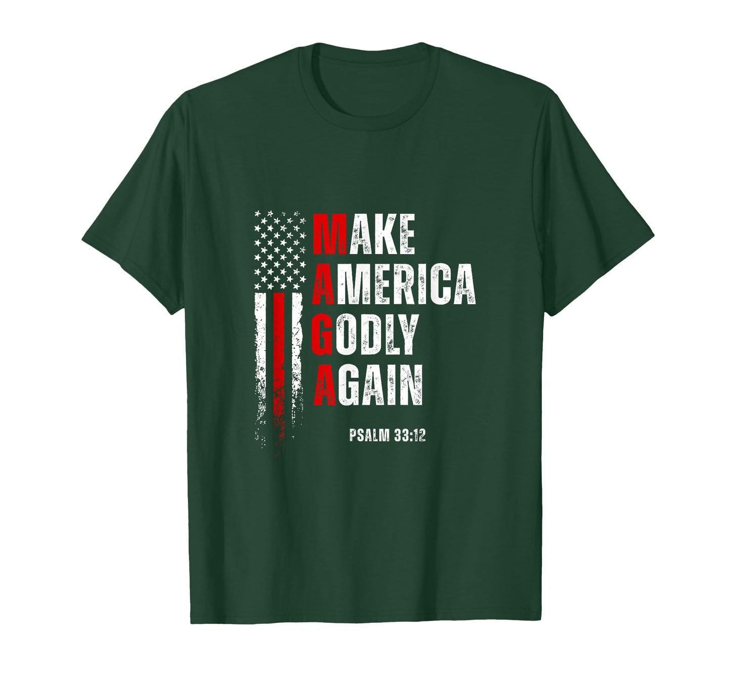 Jesus Make America Godly Again American Patriot Christian T-Shirt