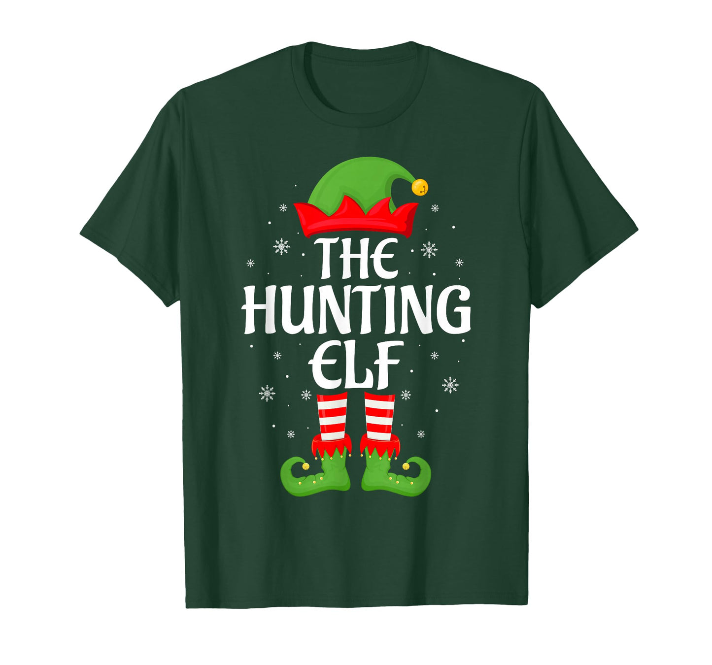 Hunting Elf Xmas Family Matching Elf Squad Christmas T-Shirt