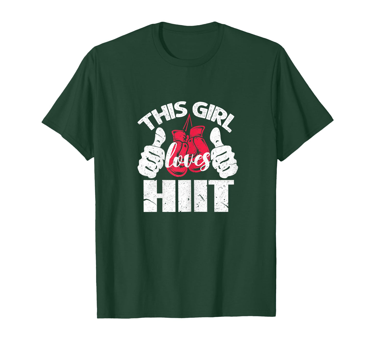 Womens This Girl Loves HIIT Gym Fitness Sport T-Shirt