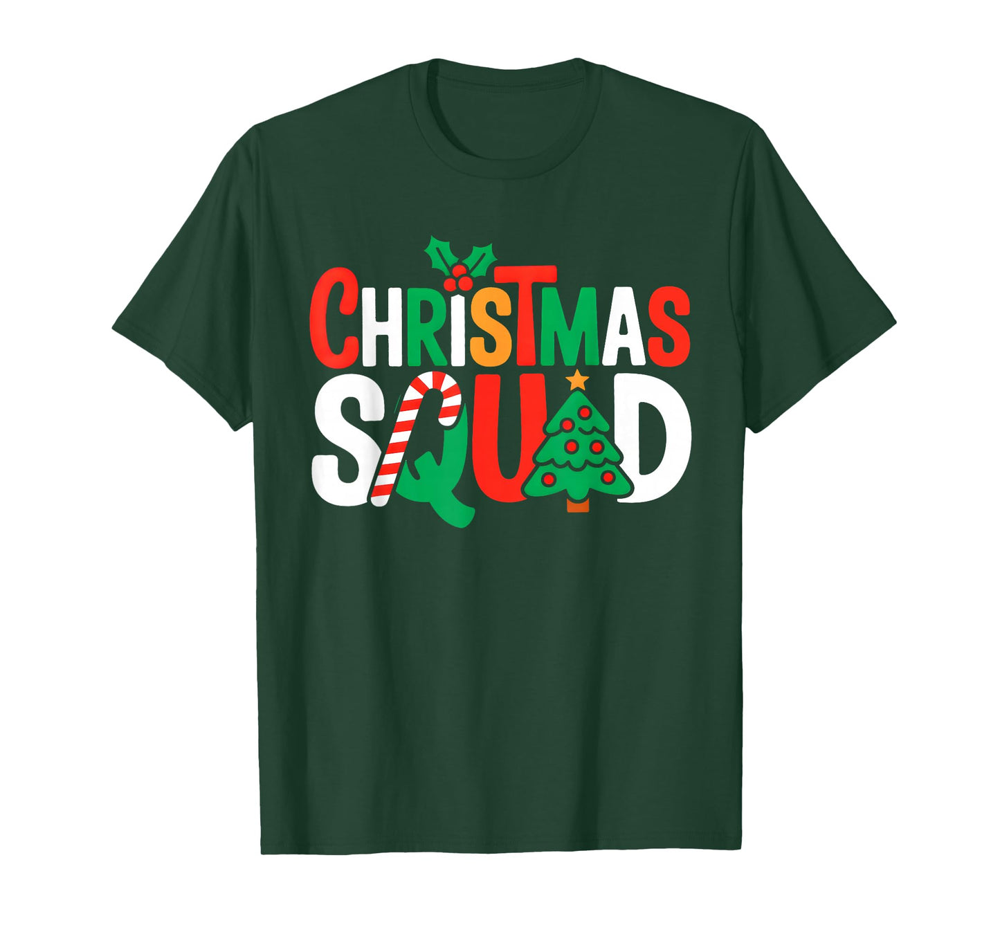 Christmas Squad Funny Xmas Tree Family Matching Pajamas T-Shirt