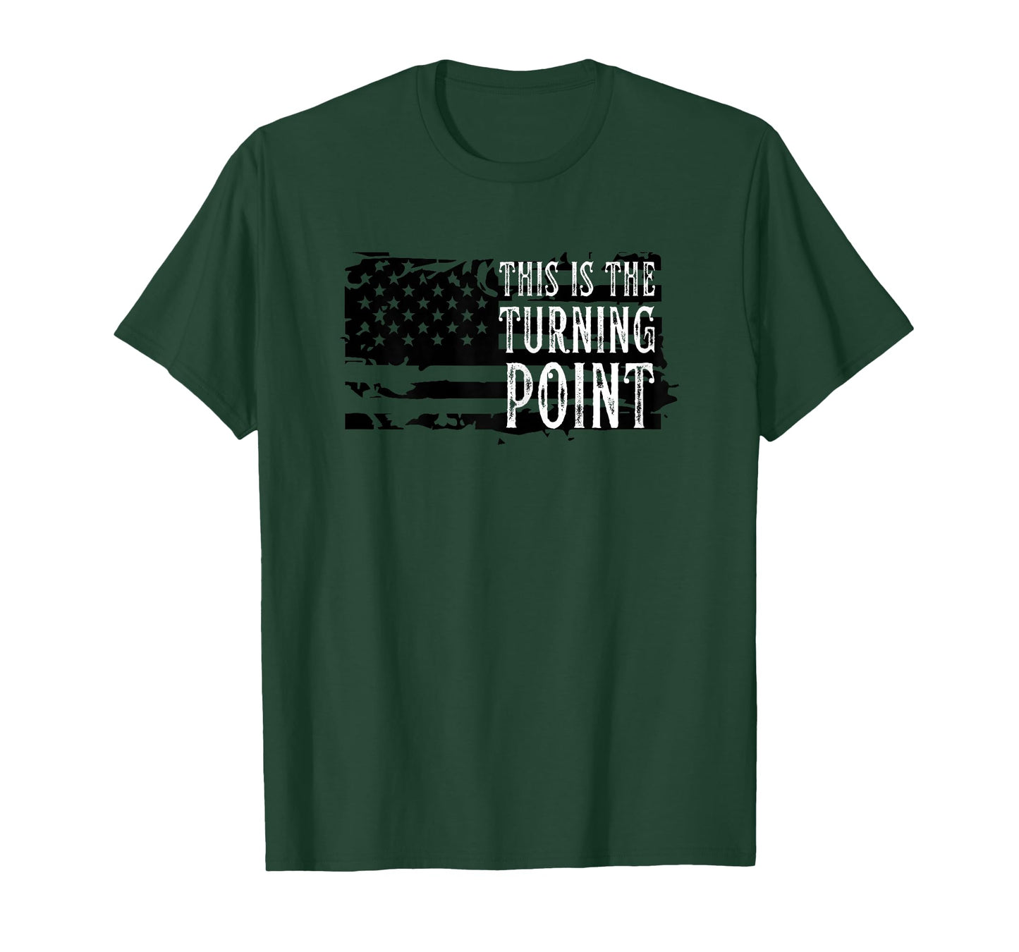 Women Vintage This is The Turning Point Tee USA Flag for T-Shirt