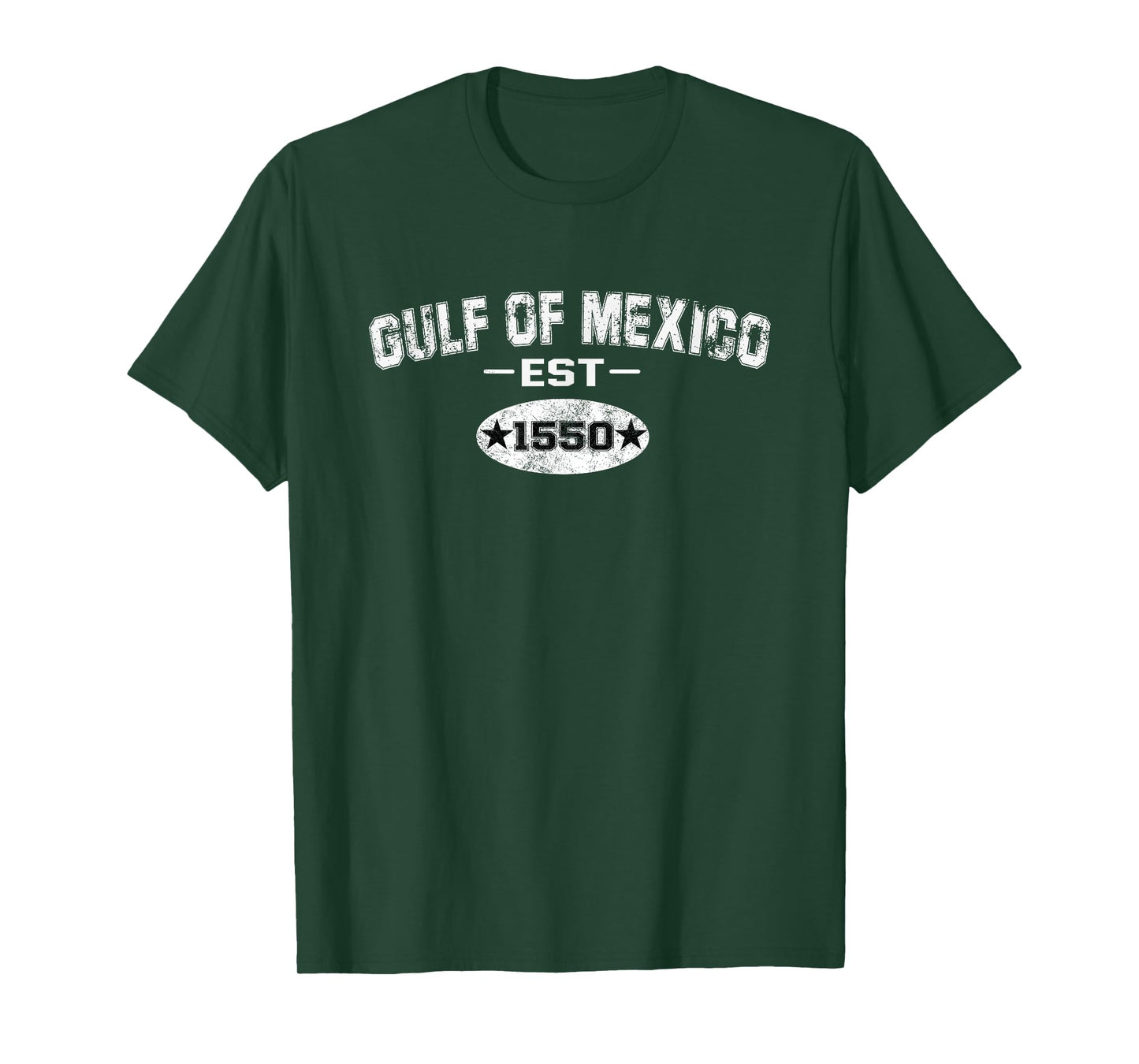 Retro Gulf of Mexico Est 1550 Mexican Flag T-Shirt