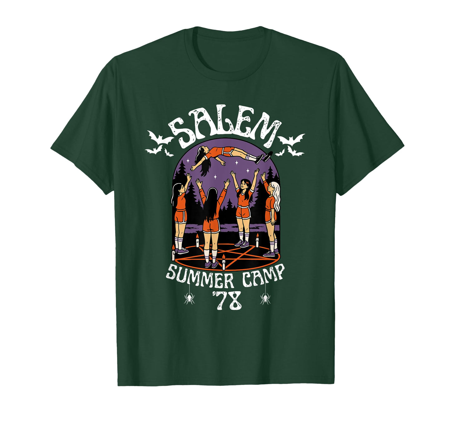 Funny Retro Salem Witch Summer Camp Witchy Spooky Halloween T-Shirt