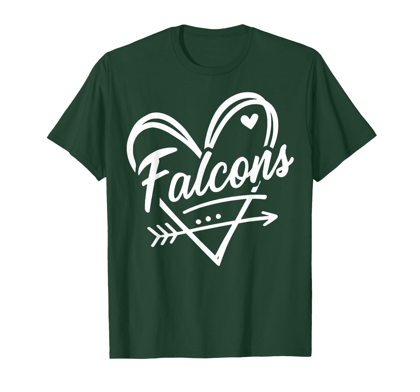 Vintage Falcons Heart Retro Gift for Men Women Kid Boy Girl T-Shirt