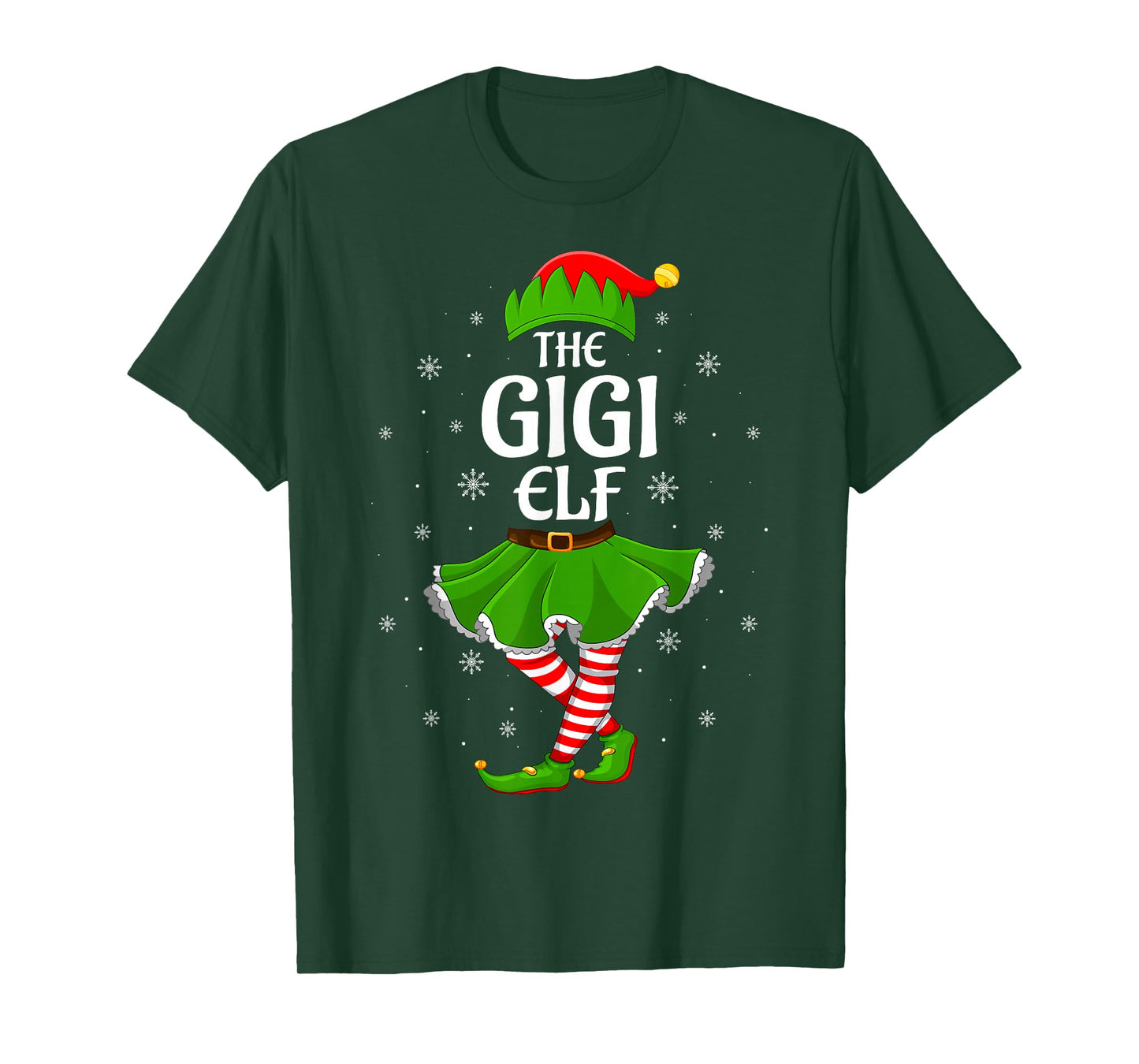 Gigi Elf Christmas Family Girls Women Elf Squad Xmas T-Shirt