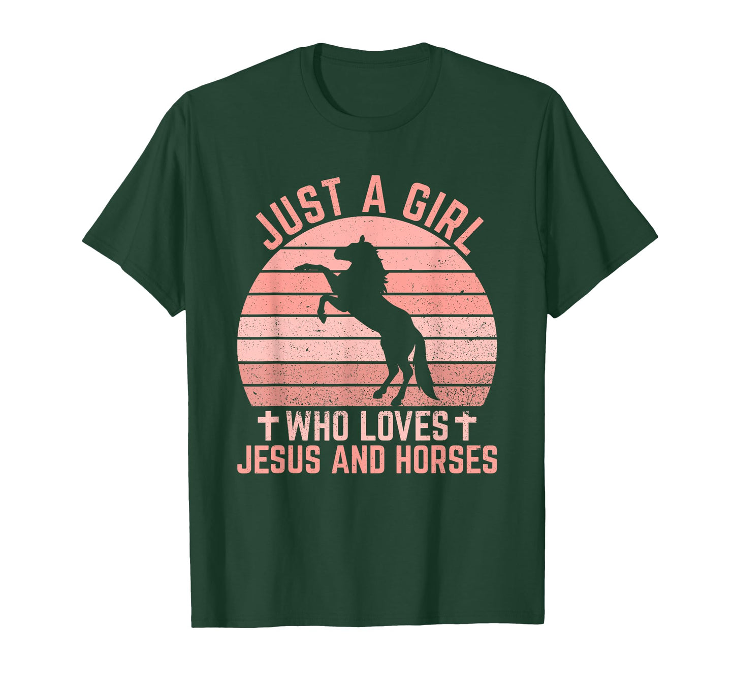 Just A Girl Who Loves Jesus And Horses - Christian Riders T-Shirt