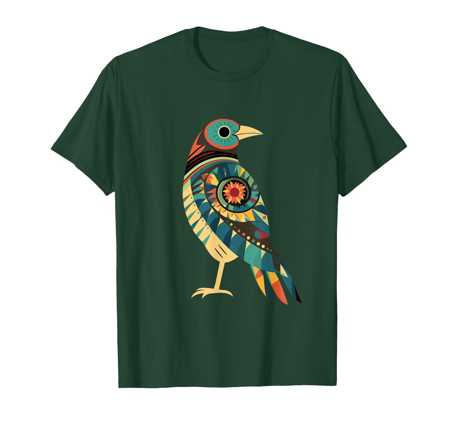 Hopi Art American Style Bird Tribal Design T-Shirt
