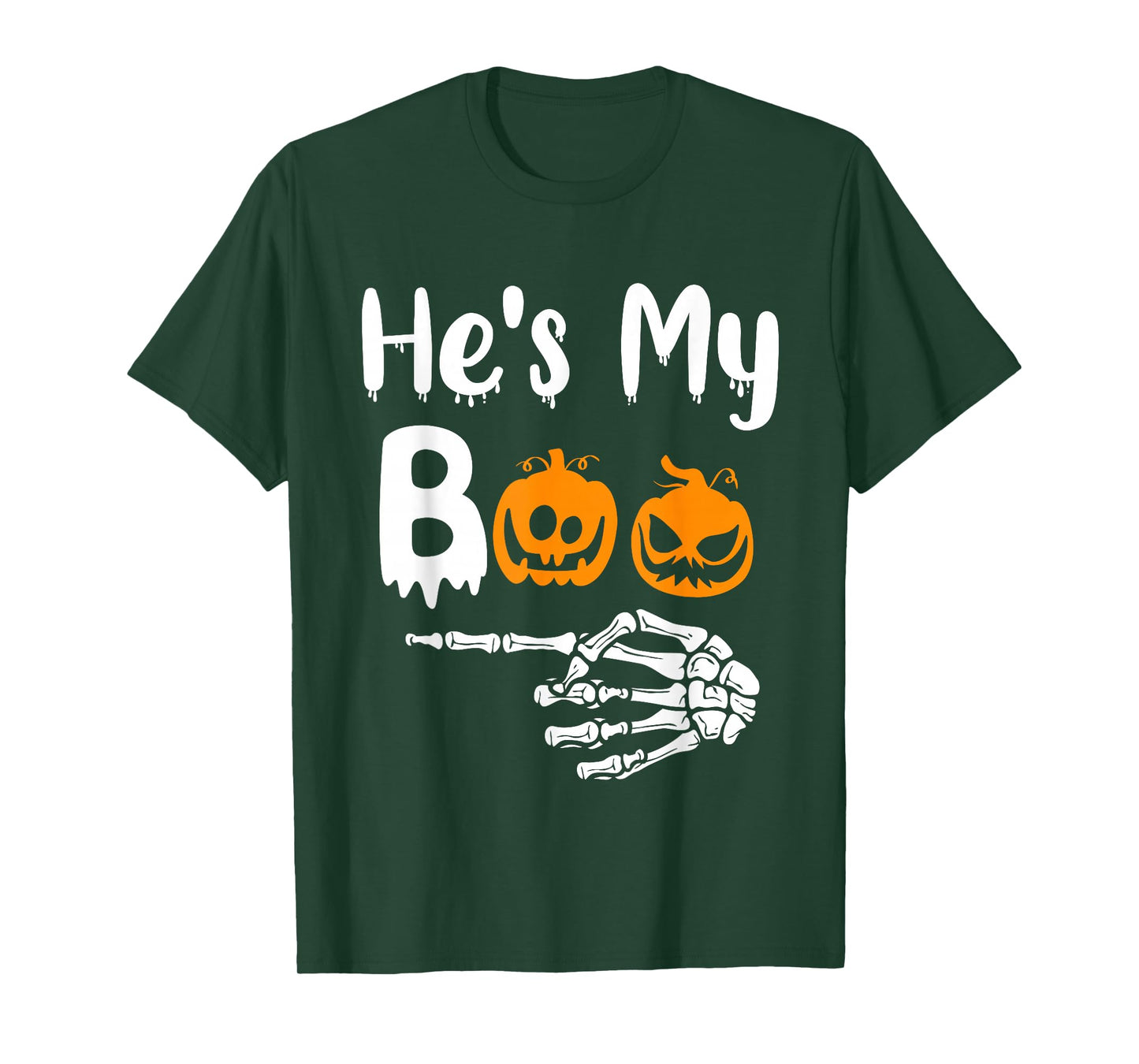She's My Boo Matching Halloween Pajama Couples He's My Boo T-Shirt