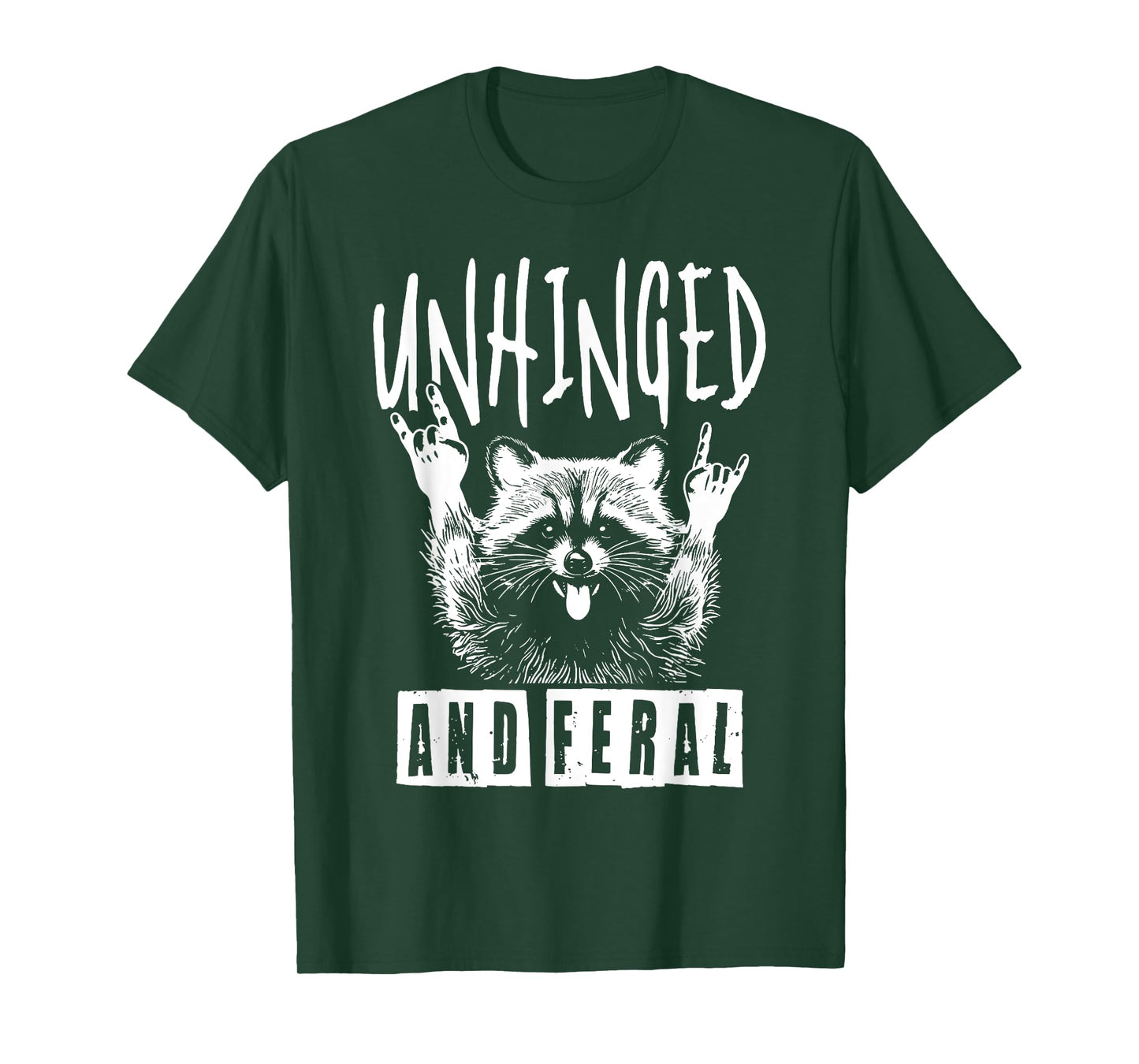 Raccoon Unhinged And Feral Retro Racoon Meme Street Cat Men Women Girls Kids T-Shirt