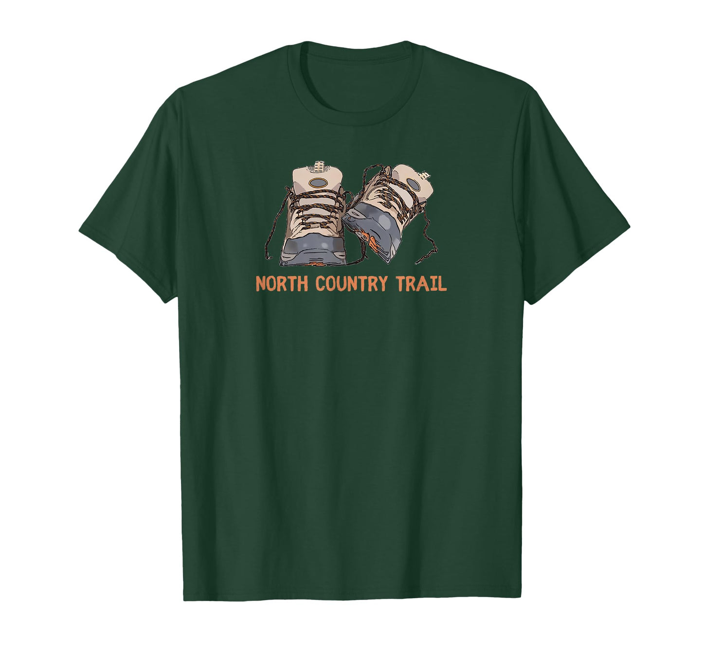 North Country Trail Hiking Boots Graphic T-Shirt