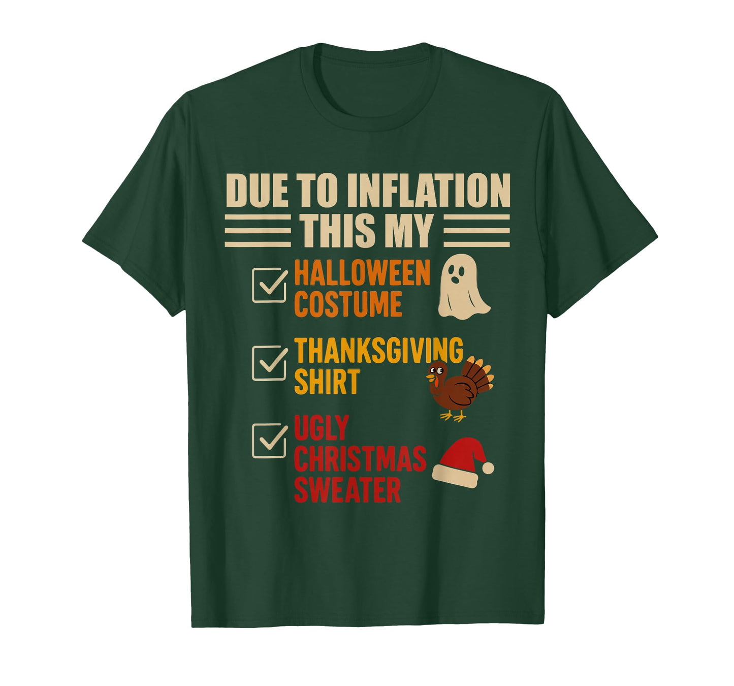 Due to Inflation This My Halloween Costume Men Women Funny T-Shirt