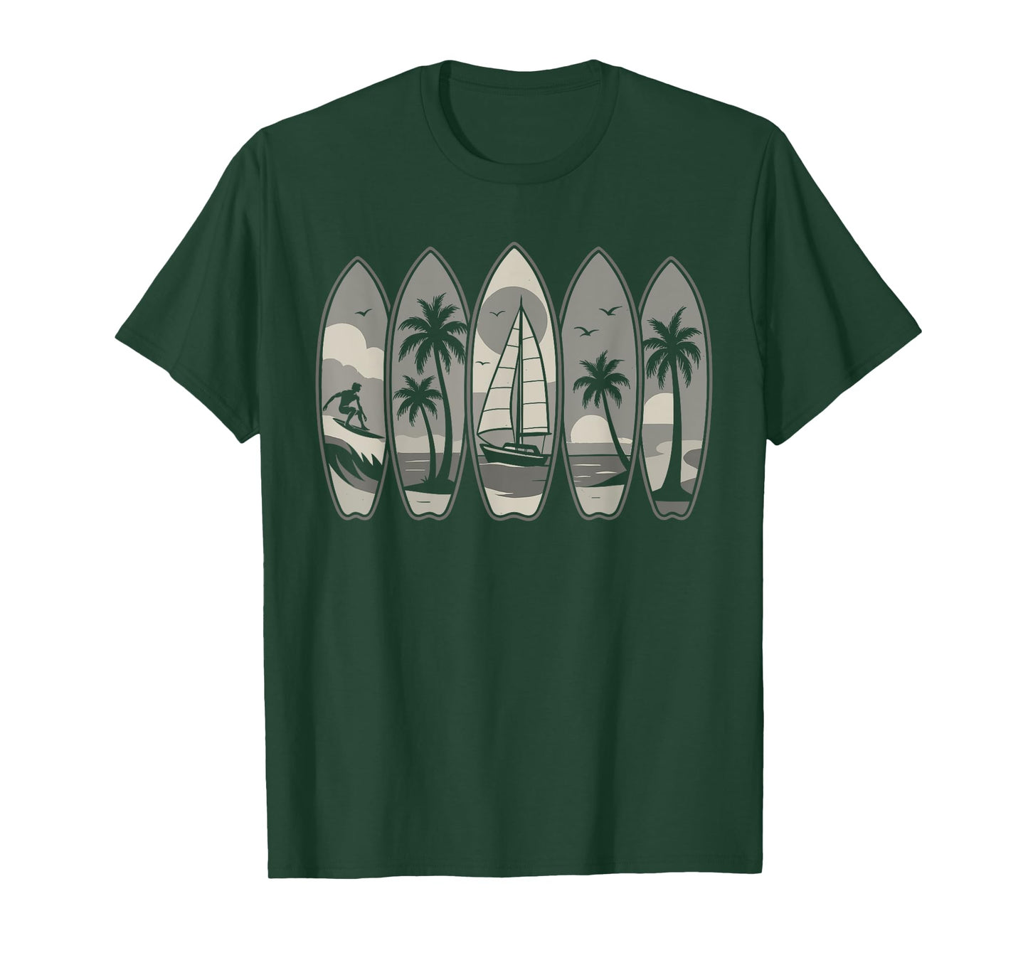 Cool Vintage Retro Surfing Surfboard Surfboarder Surfer T-Shirt