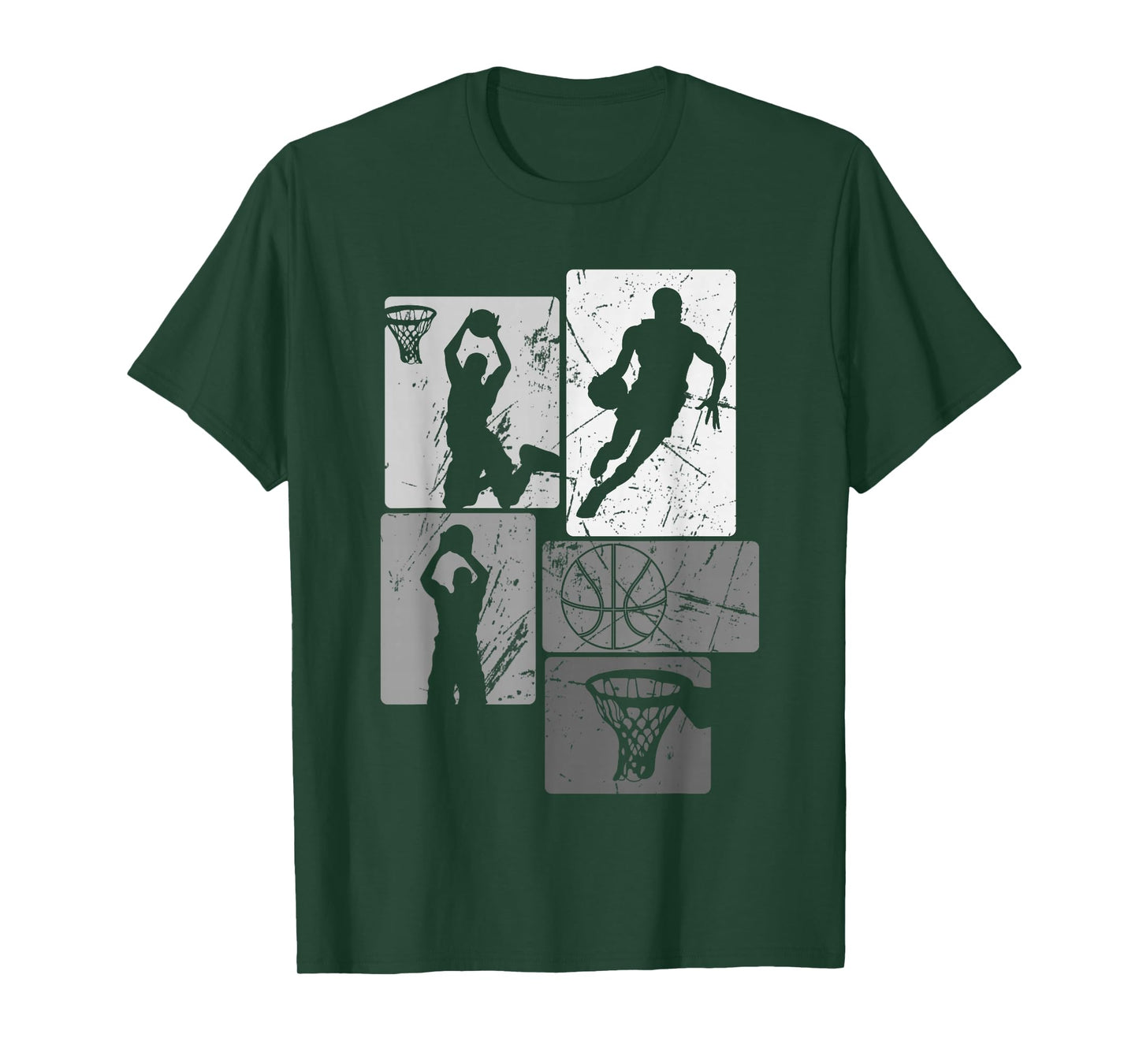 Retro Style Basketball Playing Kids Boys 10-12 12-14 Gifts T-Shirt