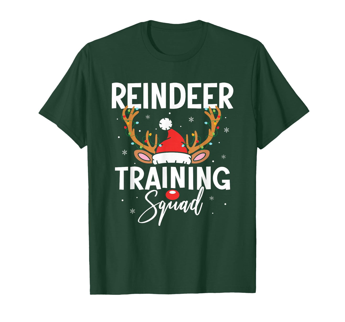 Christmas Running Team Funny Reindeer Training Squad Xmas T-Shirt
