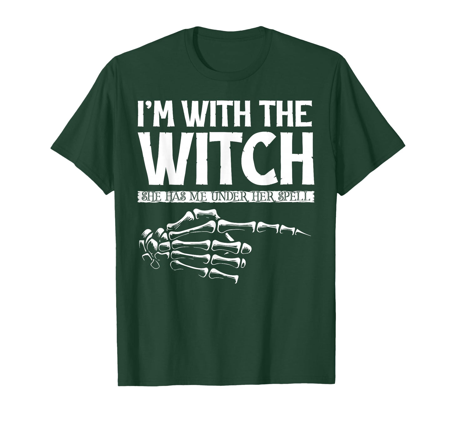 I'm with The Witch Funny Halloween Couple Costume Party Wear T-Shirt