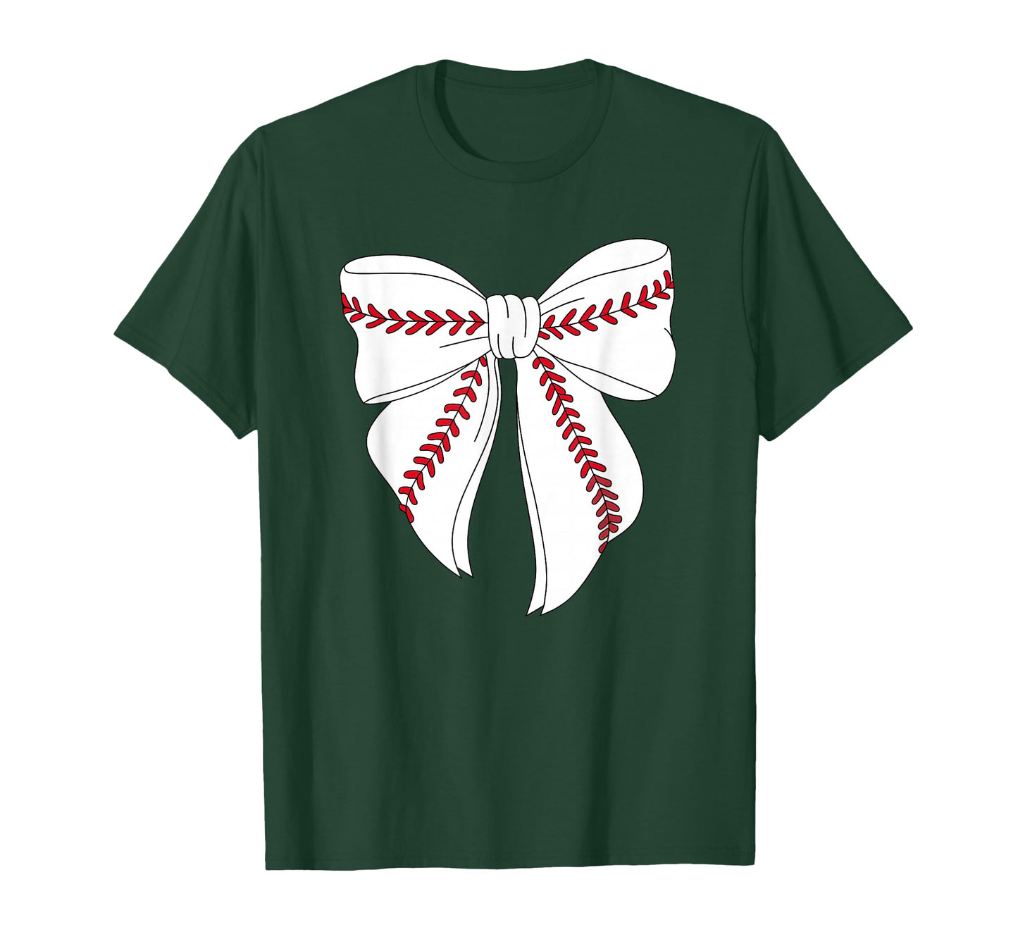 Cute Baseball Coquette Bow For Women Girls Baseball Mom Mama T-Shirt