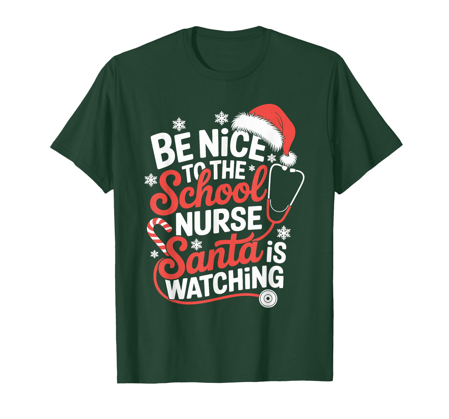 Funny School Nurse Christmas Nursing Humor Xmas T-Shirt