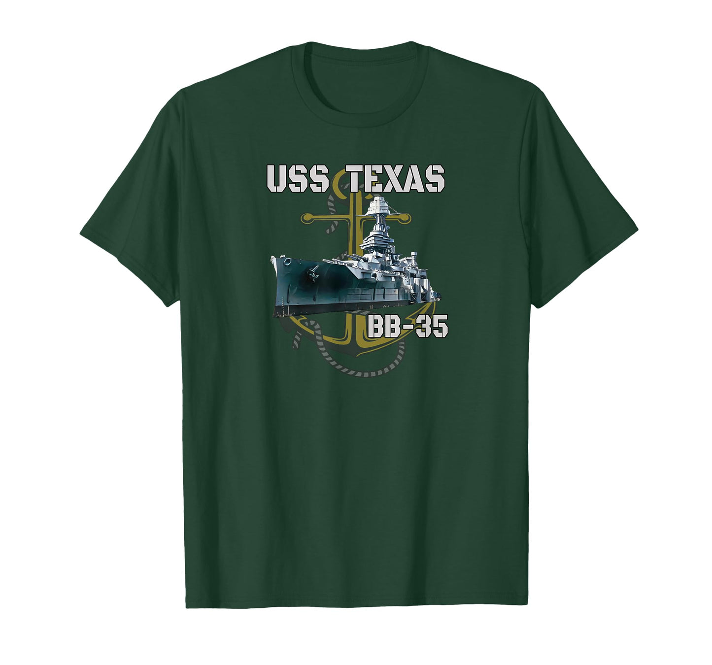 USS Texas BB-35 Battleship American WW1 Warship WW2 Veterans T-Shirt